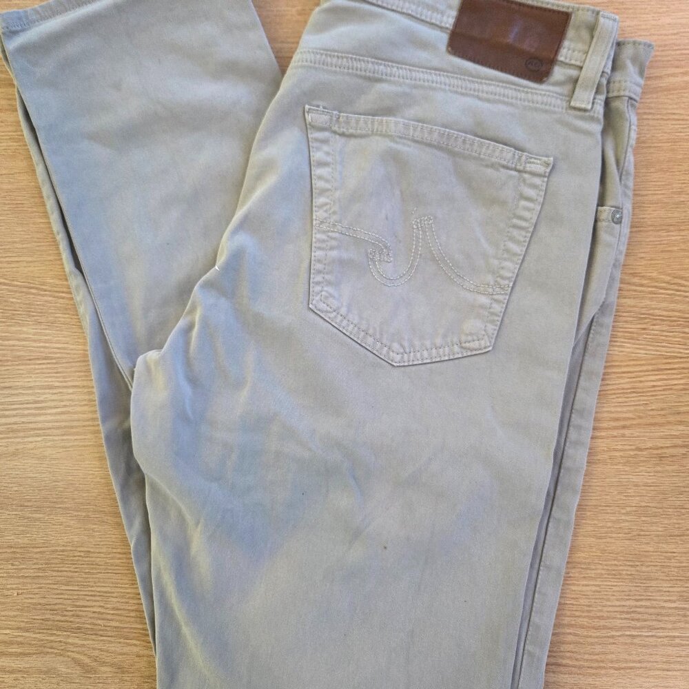 Adriano Goldschmied AG Mens The Graduate Khaki Pants Tan Tailored Leg 36 x 32